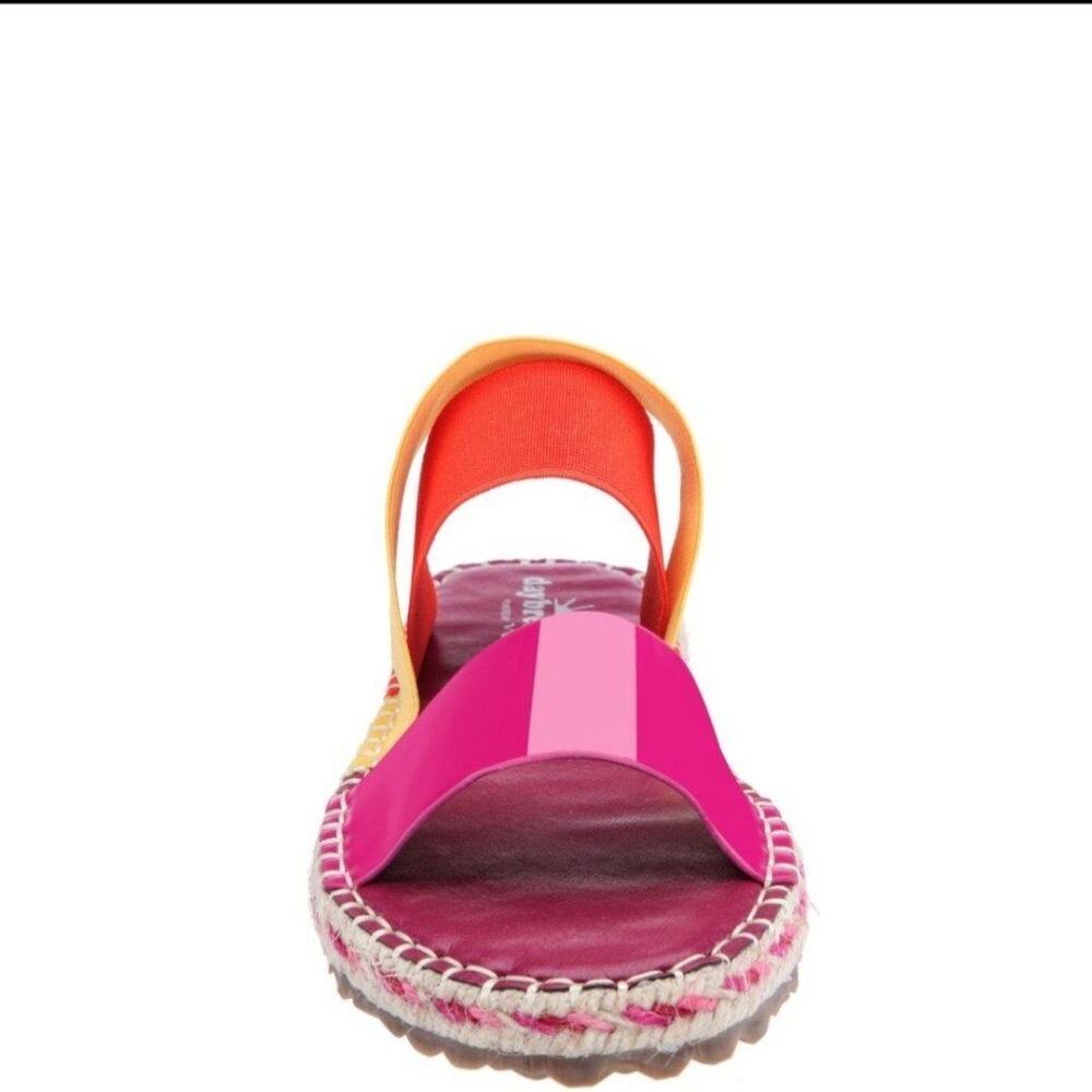 New Nina Daybreaks Minx Pink, Yellow & Bright Orange Summer Sandals - Picture 5 of 9